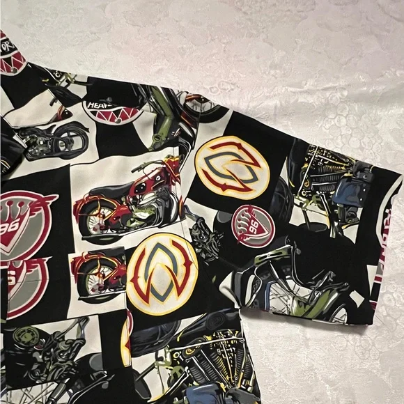 Box Office Island Men's Shirt / Motorcycle “Heaven or Hell “ size : M - Picture 4 of 6